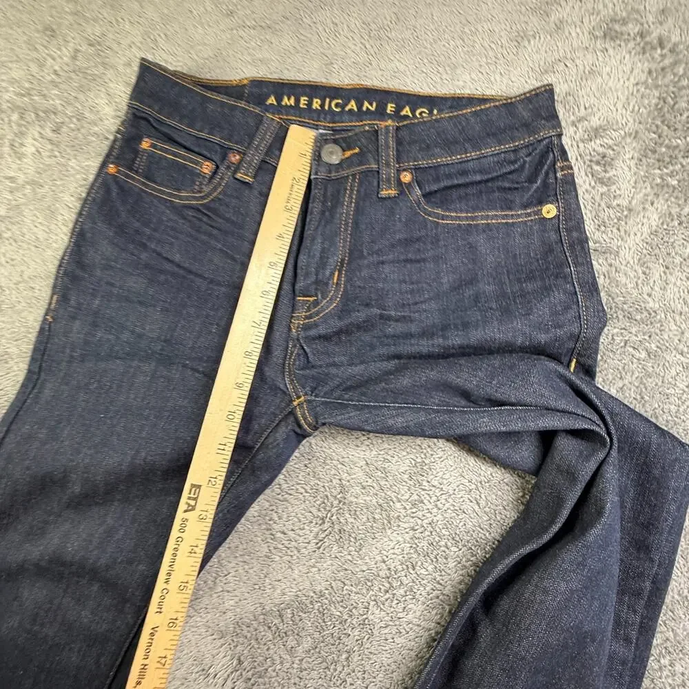American Eagle Men's Flex Skinny Jeans Dark Wash Denim 29x30 Tapered Leg